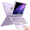 Picture of Touchpad Keyboard Case for iPad 10.2 9th/8th/7th Gen, Keyboard Case for iPad 9th Generation/8th/7th Gen-360° Rotatable Protective Cover for iPad Keyboard 9th/8th/7th Gen with Pencil Holder (Purple)
