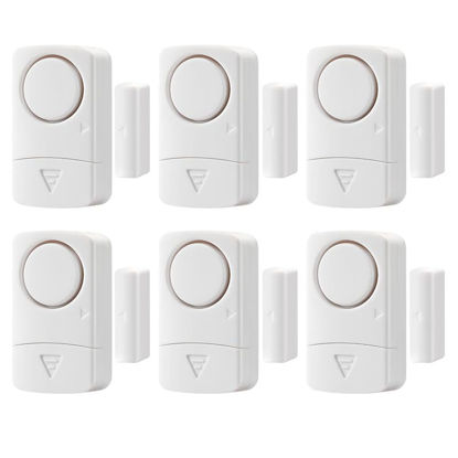 Picture of Door Alarm,Easy to Install Door and Window Alarms,for Home Security Anti-Theft System,120DB Door and Window Alarm Sensor,Child Safety Pool Alarm (6-Pack)