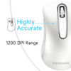 Picture of memzuoix 2.4G Wireless Mouse, 1200 DPI Computer Wireless Mouse with USB Receiver, Portable Wireless USB Mouse Battery Powered Cordless Mouse for Laptop, PC, Desktop, 5 Buttons (White)