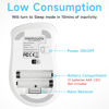 Picture of memzuoix 2.4G Wireless Mouse, 1200 DPI Computer Wireless Mouse with USB Receiver, Portable Wireless USB Mouse Battery Powered Cordless Mouse for Laptop, PC, Desktop, 5 Buttons (White)