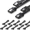 Picture of CORN SATA Cable III 10 Pack 6Gbps Straight HDD SDD Data Cable with Locking Latch 16 Inch(40cm) for SATA HDD, SSD, CD Driver, CD Writer