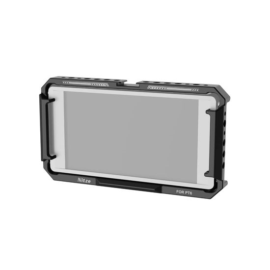 Picture of Nitze Cage for PortKeys PT6 Monitor, with Built-in Cold Shoe and NATO Rail, compatibile with Original Sunhood - JT-I02A