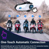 Picture of TNICER Motorcycle Bluetooth Headset, T2 1000m 6 Riders Helmet Bluetooth Headset with Noise Cancellation, Universal Motorcycle Bluetooth Communication System, Music Sharing & HD Speakers(2 Pack)