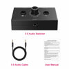 Picture of 3.5mm Stereo Audio Switch 2-Way 3.5mm Switcher Manual Selector Audio Splitter Box 1 in 2 Out/2 in ONE Out Audio Sharing with Mute Button