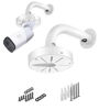Picture of WiTi 6 inch Base Wall Mount Bracket for Surveillance Cameras IP CCTV, Compatible with Eufy Cameras Bullet Dome PTZ,Cable Management Pole Mounting Antirust Base Powder Spray Coated