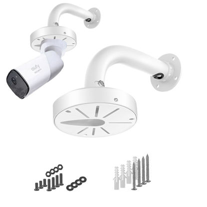 Picture of WiTi 6 inch Base Wall Mount Bracket for Surveillance Cameras IP CCTV, Compatible with Eufy Cameras Bullet Dome PTZ,Cable Management Pole Mounting Antirust Base Powder Spray Coated