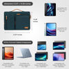 Picture of MOSISO 12.9 inch Tablet Sleeve Case for 13 inch iPad Pro M4&iPad Air M2 2024,iPad Pro 12.9 M2 M1 6/5th with Magic Keyboard&Smart Keyboard Folio, Side Open Carrying Bag with 4 Zipper Pockets,Teal Green