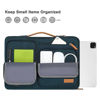Picture of MOSISO 12.9 inch Tablet Sleeve Case for 13 inch iPad Pro M4&iPad Air M2 2024,iPad Pro 12.9 M2 M1 6/5th with Magic Keyboard&Smart Keyboard Folio, Side Open Carrying Bag with 4 Zipper Pockets,Teal Green
