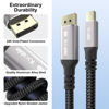 Picture of 4K Mini DisplayPort to DisplayPort Cable 25FT, [4K@60Hz, Gold-Plated Plugs, Nylon Braided], Mini DP (Thunderbolt Compatible) to DP Cable, for MacBook Air/Pro, Surface Pro, Monitor, Projector and More