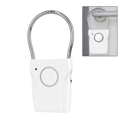 Picture of JIAN BOLAND Door Handle Alarm- Door Alarms for Home Security with 120DB Audible Alarm up to 500FT - Vibration Triggered Security Alarm for Travel, Hotel, Apartment, and Home Security