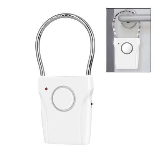 Picture of JIAN BOLAND Door Handle Alarm- Door Alarms for Home Security with 120DB Audible Alarm up to 500FT - Vibration Triggered Security Alarm for Travel, Hotel, Apartment, and Home Security