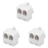 Picture of Vthahaby Duplex Jack Phone Wall Adapter-1 to 2 Modular Wall Jack Phone Line RJ11 Converter Adapter Splitter for Home Office ADSL DSL Fax Model Cordless Phone System (2 Way Splitter(3Pack))