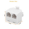 Picture of Vthahaby Duplex Jack Phone Wall Adapter-1 to 2 Modular Wall Jack Phone Line RJ11 Converter Adapter Splitter for Home Office ADSL DSL Fax Model Cordless Phone System (2 Way Splitter(3Pack))