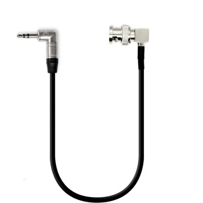 Picture of Tentacle Sync Timecode Cable 3.5 mm TRS Jack to BNC for ARRI AMIRA, for Canon EOS C300 Mark II III C500 C70, for Sony FX6 FX9 Camera, Sound Devices Zoom F8 Recorder, Zaxcom(7.8 inch Right Angle BNC)