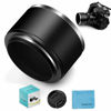 Picture of 55mm Tele Metal Screw-in Lens Hood Sunshade with Centre Pinch Lens Cap for Canon Nikon Sony Pentax Olympus Fuji Sumsung Leica Standard Thread Lens +Cleaning Cloth