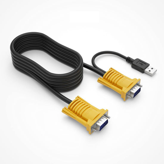 Picture of MT-VIKI 2-in-1 USB VGA KVM Cable 1.8m (6ft) for USB KVM Switch VGA