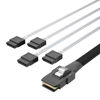 Picture of ipolex Mini SAS SFF-8087 to 4xSATA Cable, Interal Forward Breakout Cable, Compatible with Raid Controller Hard Drive, 0.5m(1.64ft)