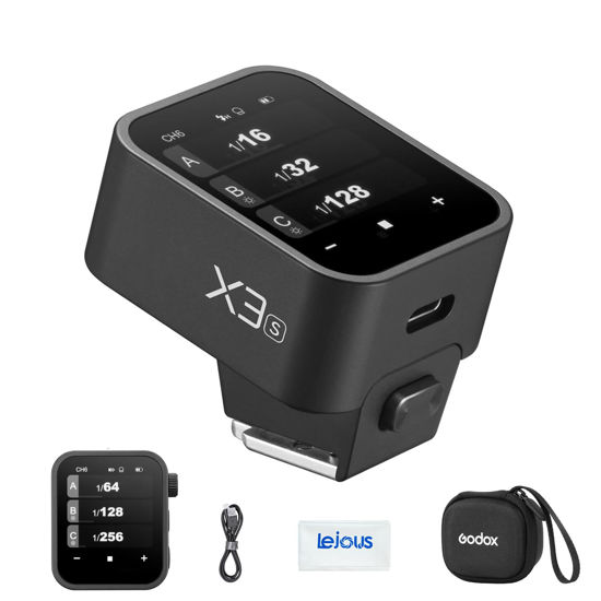 Picture of Godox X3S X3-S TTL Wireless Flash Trigger for Sony Cameras, OLED Touchscreen Flash Transmitter, 1/8000s HSS, Built-in Lithium Battery with USB-C Charge, Metal Hotshoe