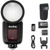 Picture of Godox V1-O Round Head Camera Flash Speedlite, 2.4G X Wireless HSS 76Ws Speedlight Flash with Li-on Battery Powered Compatible with Olympus Cameras Compatible with Panasonic Cameras