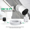 Picture of 5M/16FT Micro USB Power Extension Cable Compatible with Wyze Cam V3, Wyze Cam Outdoor, Blink Camera, Kasa, Arlo Essential, Eufy, Yi, Nest Cam Indoor, Power Charging Cord for Home Security Camera