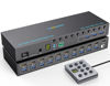 Picture of 10 Port 8 Port HDMI KVM Switch 4K@60Hz EDID Simulation, USB3.0 KVM Switch HDMI for 10 Computers Share 1 Monitor and 4 USB Devices, KVM Switches with Audio RS232 Wied Remote 12V Power and USB Cable