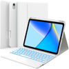 Picture of GreenLaw for iPad 10th Generation Case with Keyboard, Stain-Resistant Surface, Dual-Device Connection, 7 Color Backlit, Detachable Wireless Keyboard for iPad 10th Gen. 10.9" 2022, White Smoke