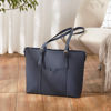 Picture of BOSTANTEN Women Leather Laptop Tote Office Shoulder Handbag Vintage Briefcase 15.6 inch Computer Work Purse Blue