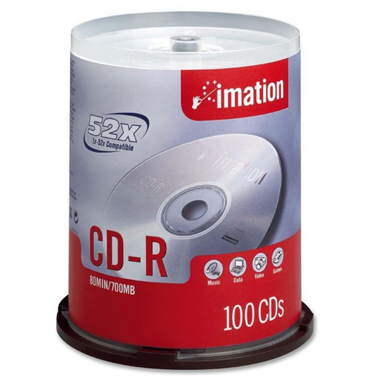 Picture of Imation 52x Certified CD-R 700MB 80 Min 100 Pack Spindle Imation