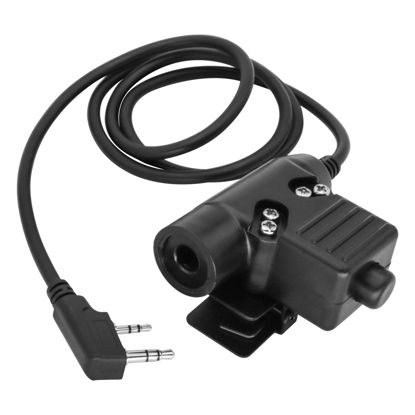 Picture of U94 PTT Adapter Kenwood Plug 2 Pin Civilian Version for Airsoft Tactical Headset