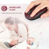 Picture of seenda Wireless Mouse, 2.4G Noiseless Mouse with USB Receiver Portable Computer Mice for PC, Tablet, Laptop - Red&Black