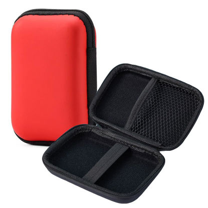 Picture of SquEqu 2 Pack Hard Drive Carrying Case 2.5 inch HDD SSD External Drive Storage Bag Organizer Hard EVA Cover Zipper Pouch for Canvio Basics Western Digital WD Elements My Passport Seagate Backup Plus