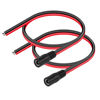 Picture of CERRXIAN DC5521 Power Pigtails Cable, 0.3m 1ft 14AWG 5.5mm x 2.1 mm DC Female Bare Wire Open End Power Wire,DC Supply Repair Cable for CCTV Security Camera LED Strip Light Etc(2-Pack) (0.3m Black-F)