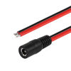 Picture of CERRXIAN DC5521 Power Pigtails Cable, 0.3m 1ft 14AWG 5.5mm x 2.1 mm DC Female Bare Wire Open End Power Wire,DC Supply Repair Cable for CCTV Security Camera LED Strip Light Etc(2-Pack) (0.3m Black-F)