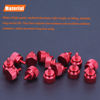 Picture of HELIFOUNER 10 Pieces 6-32 Thread, Red Color Anodized Aluminum Computer Case Thumbscrews, Thumb Screws for Computer Case/Cover/Power Supply/Hard Drives