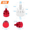 Picture of HELIFOUNER 10 Pieces 6-32 Thread, Red Color Anodized Aluminum Computer Case Thumbscrews, Thumb Screws for Computer Case/Cover/Power Supply/Hard Drives