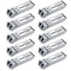 Picture of 10GBASE-LR SFP+ Module, 10G 1310nm Single Mode SFP LC Fiber Optic Transceiver, SFP+ Up to 10km Range, Compatible with Cisco SFP, Meraki, Ubiquiti, Mikrotik, Fortinet, TP-Link（10 Pack）