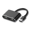 Picture of USB 3.0 to Dual HDMI Adapter for Mac&Windows 4K@60hz, Type C to HDMI Splitter for 2 Monitors, (Thunderbolt 3/4) USB C to Dual HDMI Hub Extend Display for MacBook Pro Air, Dell XPS, Surfa, Chromebook