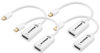 Picture of Kyper USKyper-2788 4 Pack Mini DisplayPort to HDMI Adapter Mini DP Compatible for Thunderbolt MacBook Pro, MacBook Air, Mac Mini, Microsoft Surface Pro 3/4, etc (4)