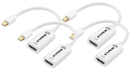 Picture of Kyper USKyper-2788 4 Pack Mini DisplayPort to HDMI Adapter Mini DP Compatible for Thunderbolt MacBook Pro, MacBook Air, Mac Mini, Microsoft Surface Pro 3/4, etc (4)