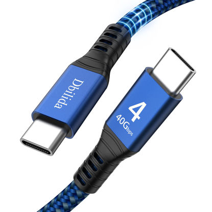 Picture of 240W for Thunderbolt 4 Cable 5 ft, 40Gbps USB C Cable with PD 3.1, 8K 60Hz 4K 144Hz USB 4 Cable for iPhone 15/Plus/Pro/Pro Max, Thunderbolt 3 Cable, Hub, SSD, Docking, eGPU