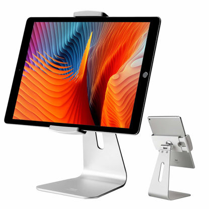 Picture of Viozon iPad Pro Stand, Tablet Stands 360° Rotatable Aluminum Alloy Desktop Mount Stand Compatible with 7-13inch iPad Pro iPadAir iPad Mini Surface and Surface Pro (Silver General)