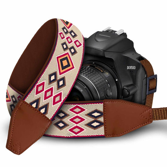 Picture of Art Tribute Camera Strap For Photographers Padded Universal Fit Neck Shoulder & Crossbody Strap Quick Release For DSLR/SLR/Mirrorless Canon Nikon Sony Olympus Compatible Great Gift for Photographers