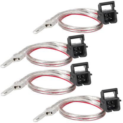 Picture of NuIth Door Speaker Wiring Harness Adapter for 1993-2014 GMC Chevy Yukon/Silverado/Sierra/Express, for 1987-2006 Buick Cadillac Install Aftermarket Speaker Wire Cable Plug, 4PCS