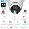 Picture of HITOSINO 4K Outdoor Turret PoE Camera - 8MP Active Deterrent IP Camera w/Smart Color Night (98ft), 2-Way Audio, Human/Vehicle Detection, Full Metal IP67, 127° Wide Angle, 120dB WDR, Hik-Connect/SADP