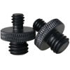 Picture of LRONG 2Pcs 3/8 inch Male to 1/4 inch Male Threaded Tripod Screw Adapter Double Sides Standard Mounting Thread Converter for Camera Mount