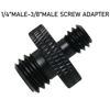 Picture of LRONG 2Pcs 3/8 inch Male to 1/4 inch Male Threaded Tripod Screw Adapter Double Sides Standard Mounting Thread Converter for Camera Mount