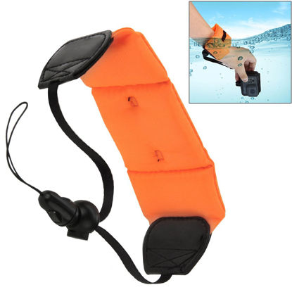 Picture of E-outstanding Waterproof Camera Float Strap, Universal Floating Wristband,Hand Grip Lanyard for Underwater GoPro,Waterproof Camera, Keys,Sunglass,etc (Orange)