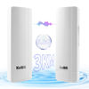 Picture of KuWFi 5.8G 3KM Gigabit Wireless WiFi Bridge Point to Point Outdoor Work for Starlink Satellite Signal Extend Outdoor Super Long Range WiFi Router Bridge 1000Mbps Ethernet Port 24V PoE Power 2-Pack