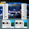 Picture of KuWFi 5.8G 3KM Gigabit Wireless WiFi Bridge Point to Point Outdoor Work for Starlink Satellite Signal Extend Outdoor Super Long Range WiFi Router Bridge 1000Mbps Ethernet Port 24V PoE Power 2-Pack