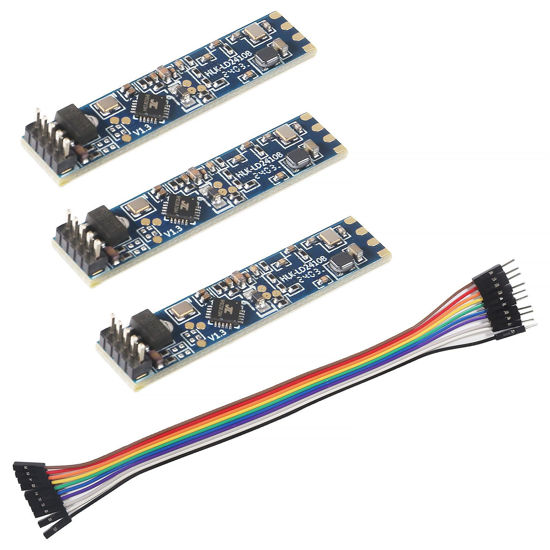 Picture of XIITIA 3pcs HLK-LD2410B-P Human Presence Radar Module with Pins Bluetooth LD2410B LD2410 Human Radar Sensor Board with 10Pin 20CM Cable